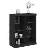 VidaXL Dressoir met LED-verlichting 81x37x100 cm zwart