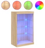 VidaXL Dressoir met LED-verlichting 60,5x37x100 cm sonoma eikenkleurig