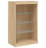 VidaXL Dressoir met LED-verlichting 60,5x37x100 cm sonoma eikenkleurig