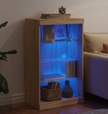 VidaXL Dressoir met LED-verlichting 60,5x37x100 cm sonoma eikenkleurig