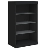 VidaXL Dressoir met LED-verlichting 60,5x37x100 cm zwart