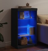 VidaXL Dressoir met LED-verlichting 60,5x37x100 cm zwart