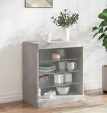 VidaXL Dressoir met LED-verlichting 60,5x37x67 cm betongrijs