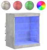 VidaXL Dressoir met LED-verlichting 60,5x37x67 cm betongrijs