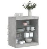 VidaXL Dressoir met LED-verlichting 60,5x37x67 cm betongrijs