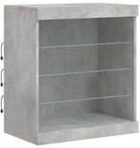 VidaXL Dressoir met LED-verlichting 60,5x37x67 cm betongrijs