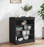 VidaXL Dressoir met LED-verlichting 60,5x37x67 cm zwart