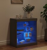 VidaXL Dressoir met LED-verlichting 60,5x37x67 cm zwart