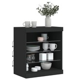 VidaXL Dressoir met LED-verlichting 60,5x37x67 cm zwart