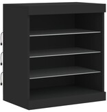 VidaXL Dressoir met LED-verlichting 60,5x37x67 cm zwart