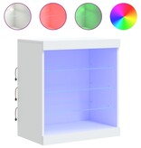 VidaXL Dressoir met LED-verlichting 60,5x37x67 cm wit