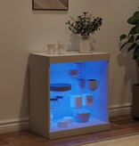 VidaXL Dressoir met LED-verlichting 60,5x37x67 cm wit