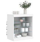 VidaXL Dressoir met LED-verlichting 60,5x37x67 cm wit