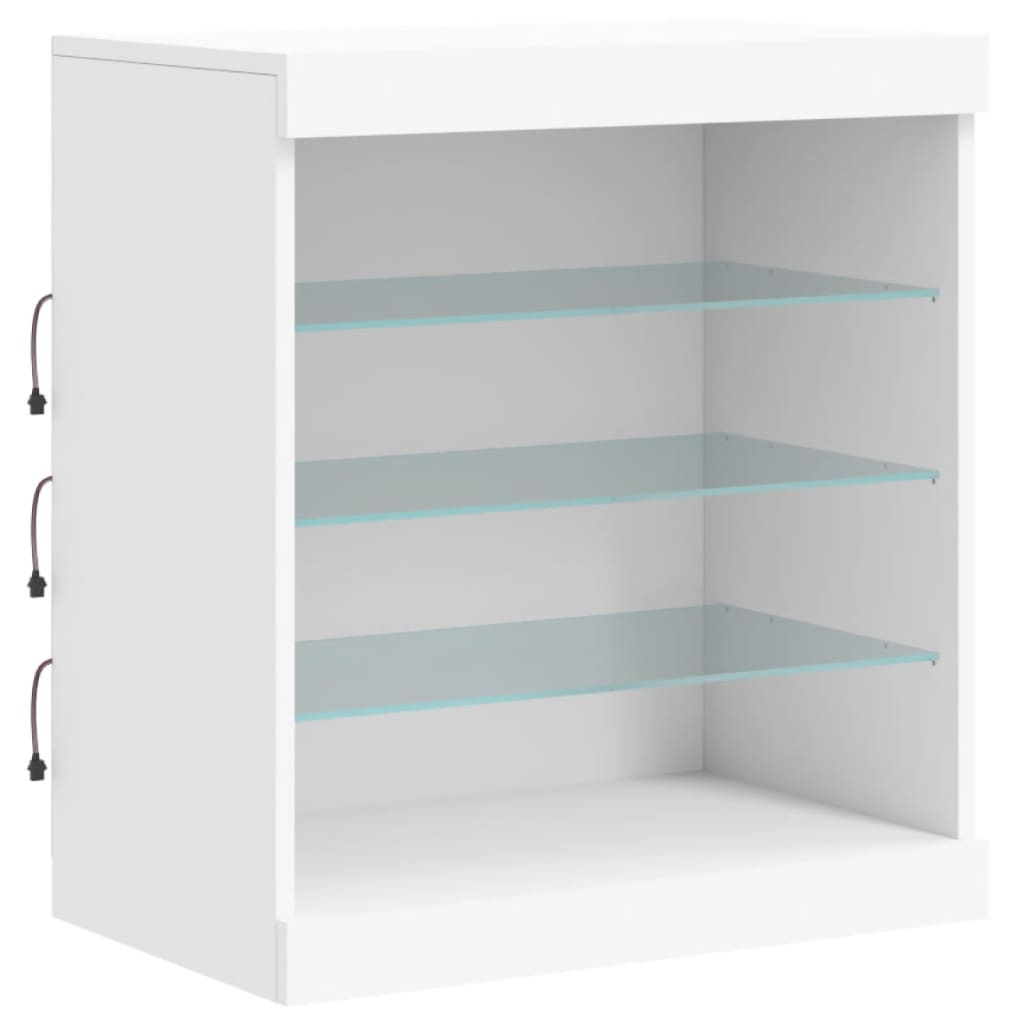 VidaXL Dressoir met LED-verlichting 60,5x37x67 cm wit