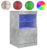 VidaXL Dressoir met LED-verlichting 41x37x67 cm betongrijs