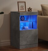 VidaXL Dressoir met LED-verlichting 41x37x67 cm betongrijs