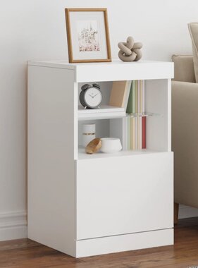 VidaXL Dressoir met LED-verlichting 41x37x67 cm wit