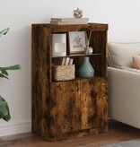 VidaXL Dressoir met LED-verlichting 60,5x37x100 cm gerookt eikenkleur