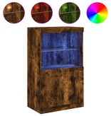 VidaXL Dressoir met LED-verlichting 60,5x37x100 cm gerookt eikenkleur