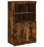 VidaXL Dressoir met LED-verlichting 60,5x37x100 cm gerookt eikenkleur