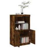 VidaXL Dressoir met LED-verlichting 60,5x37x100 cm gerookt eikenkleur