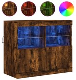 VidaXL Dressoir met LED-verlichting 81x37x67 cm gerookt eikenkleurig