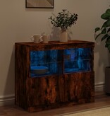 VidaXL Dressoir met LED-verlichting 81x37x67 cm gerookt eikenkleurig