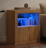 VidaXL Dressoir met LED-verlichting 60,5x37x67 cm sonoma eikenkleurig