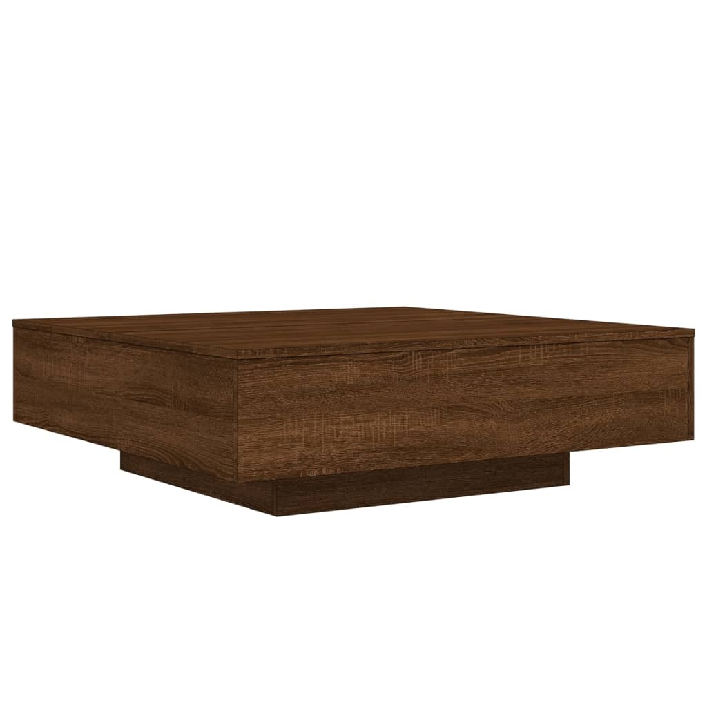 VidaXL Salontafel 100x100x31 cm bewerkt hout bruin eikenkleur