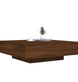 VidaXL Salontafel 100x100x31 cm bewerkt hout bruin eikenkleur