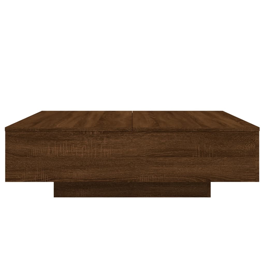 VidaXL Salontafel 100x100x31 cm bewerkt hout bruin eikenkleur