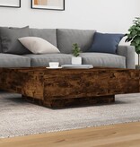 VidaXL Salontafel 100x100x31 cm bewerkt hout gerookt eikenkleurig