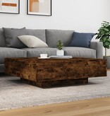 VidaXL Salontafel 100x100x31 cm bewerkt hout gerookt eikenkleurig