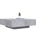 VidaXL Salontafel 100x100x31 cm bewerkt hout betongrijs