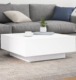 VidaXL Salontafel met LED-verlichting 80x80x31 cm wit