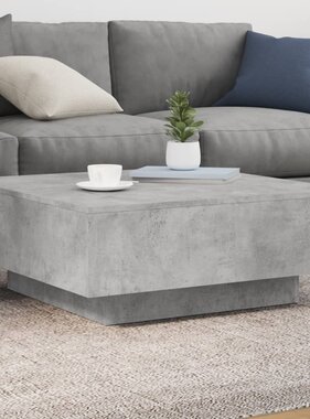 VidaXL Salontafel 80x80x31 cm spaanplaat betongrijs