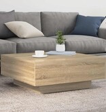 VidaXL Salontafel 80x80x31 cm spaanplaat sonoma eikenkleurig