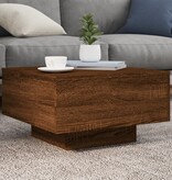VidaXL Salontafel 55x55x31 cm bewerkt hout bruin eikenkleur