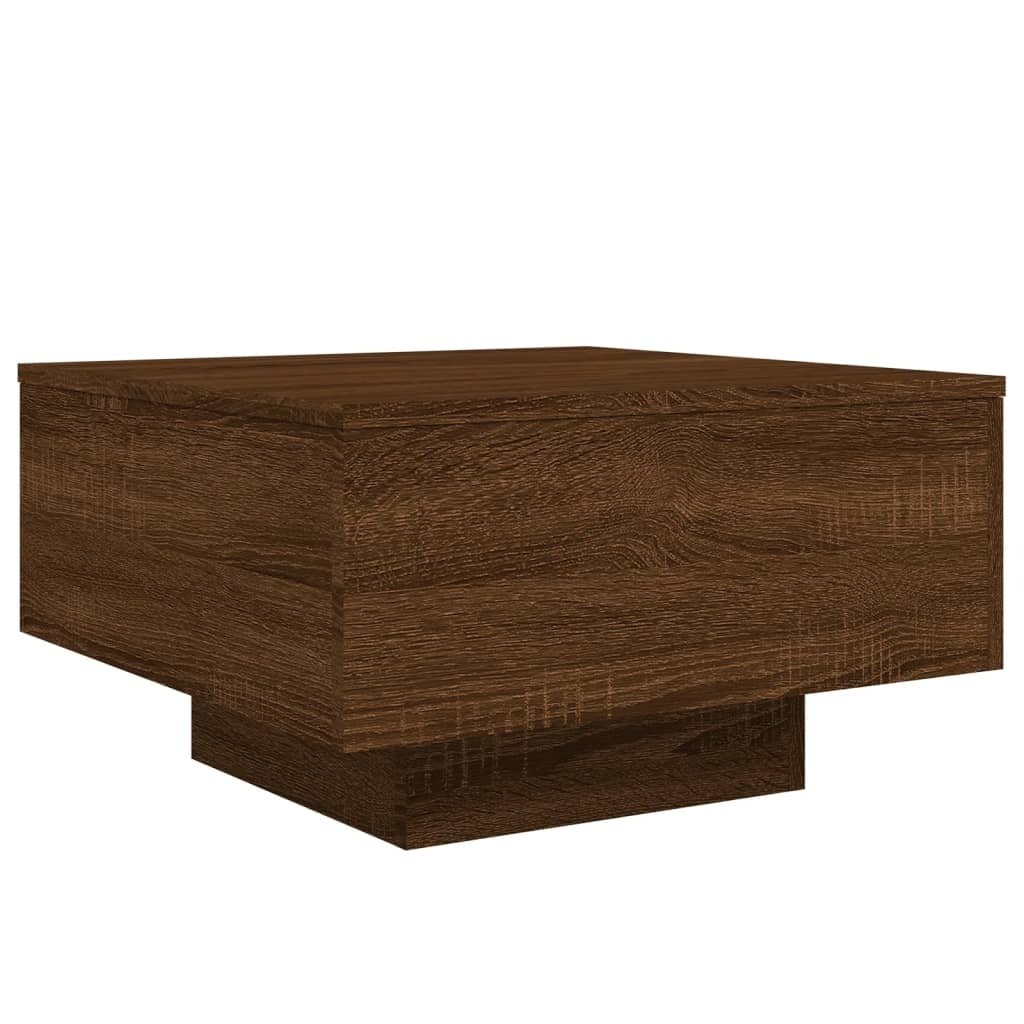 VidaXL Salontafel 55x55x31 cm bewerkt hout bruin eikenkleur