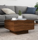 VidaXL Salontafel 55x55x31 cm bewerkt hout bruin eikenkleur