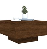 VidaXL Salontafel 55x55x31 cm bewerkt hout bruin eikenkleur