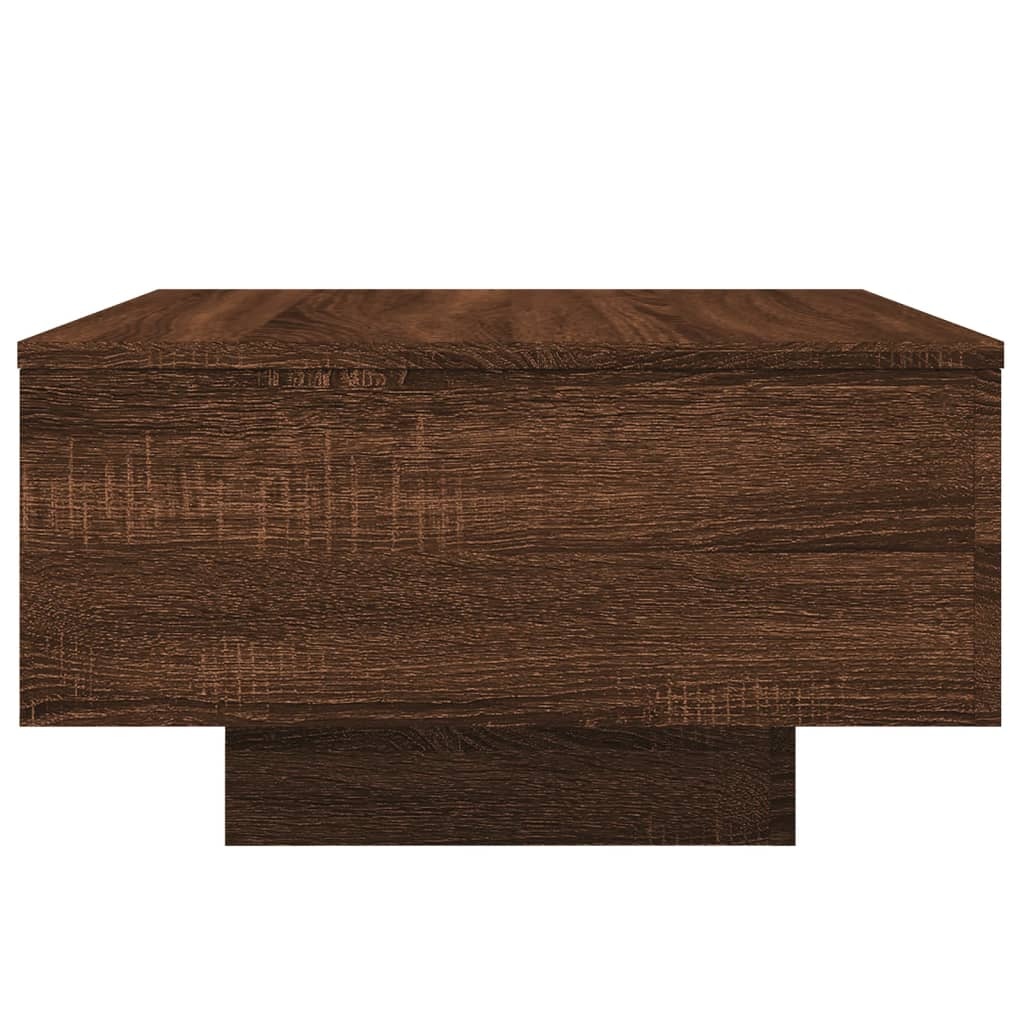 VidaXL Salontafel 55x55x31 cm bewerkt hout bruin eikenkleur