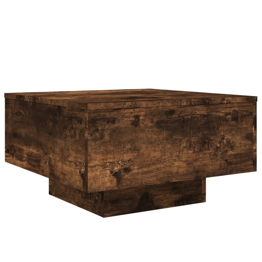 VidaXL Salontafel 55x55x31 cm bewerkt hout gerookt eikenkleurig