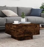 VidaXL Salontafel 55x55x31 cm bewerkt hout gerookt eikenkleurig