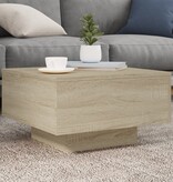 VidaXL Salontafel 55x55x31 cm bewerkt hout sonoma eikenkleurig