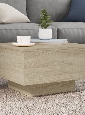 VidaXL Salontafel 55x55x31 cm bewerkt hout sonoma eikenkleurig
