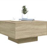 VidaXL Salontafel 55x55x31 cm bewerkt hout sonoma eikenkleurig