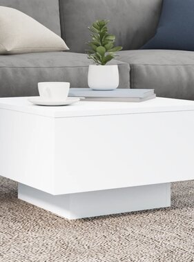 VidaXL Salontafel 55x55x31 cm bewerkt hout wit