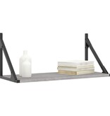 VidaXL Wandschappen 2 st 60x25x25,5 cm bewerkt hout grijs sonoma eiken