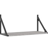 VidaXL Wandschappen 2 st 60x25x25,5 cm bewerkt hout grijs sonoma eiken